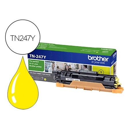 Toner brother tn247y dcp-l3510cdw / hl-l3270cdw / mfc-l3710cw amarillo 2300 paginas