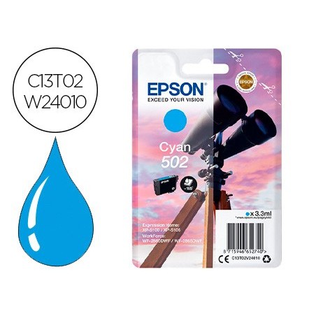 Ink-jet epson 502 xl expression home xp 5100 / 5105 workforce wf 2860 / 2860dwf cian 470 paginas