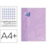 Cuaderno espiral oxford ebook 1 school touch te din a4 80 hojas cuadro 5 mm con margen malva pastel
