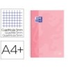 Cuaderno espiral oxford ebook 1 school touch te din a4 80 hojas cuadro 5 mm con margen flamingo pastel