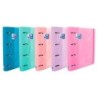 Carpeta con recambio oxford europeanbinder touch pastel 4 anillas 35 mm din a4 tapa extradura con gomilla colores