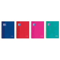 Cuaderno espiral oxford surt europeanbook 10 school classic tapa extradura din a4 150 hojas cuadro 5 mm con