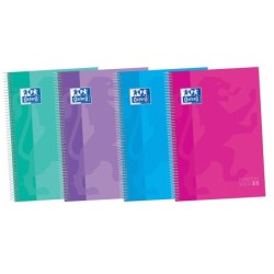 Cuaderno espiral oxford ebook 5 tapa extradura din a4 120 hojas cuadro 5 mm con margen tendencia 50% hojas gratis