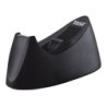 Portarrollo sobremesa tesa plastico easy cut curve negro para cinta de 33 mt x19 mm  1 cinta tesafilm transparente