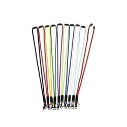 Cordon colgante para identific ador tarifold textil con llavero y mosqueton 43 cm negro pack de 10 unidades