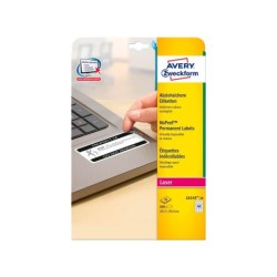 Etiqueta adhesiva resistente avery 45,7x25,4 mm permanente laser blanca caja de 800 unidades
