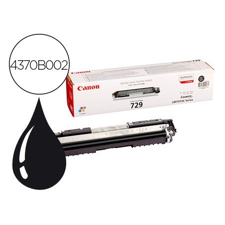 Toner canon 729 bk i-sensys lbp7010c / lbp7018c negro 1.200 pag
