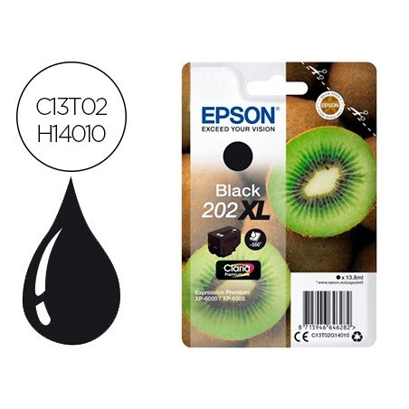 Ink-jet epson 202 xl xp-6000 / xp-6005 / xp-6100 / xp-6105 photo negro 800 pag