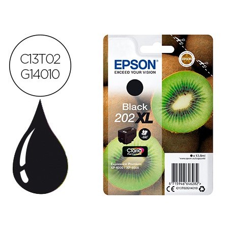 Ink-jet epson 202 xl xp-6000 / xp-6005 / xp-6100 / xp-6105 negro 550 pag