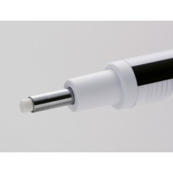 Portagomas tombow mono zero con clip goma redonda 2,3 mm diametro color azul blanco y negro