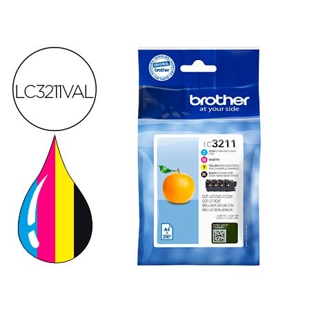 Ink-jet brother lc3211 dcp-j572 / dcp-j772 / dcp-j774 / mfc-j890 / mfc-j895 paquete 4 amarillo