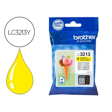 Ink-jet brother lc3213 dcp-j572 / dcp-j772 / dcp-j774 / mfc-j890 / mfc-j895 amarillo 400 pag