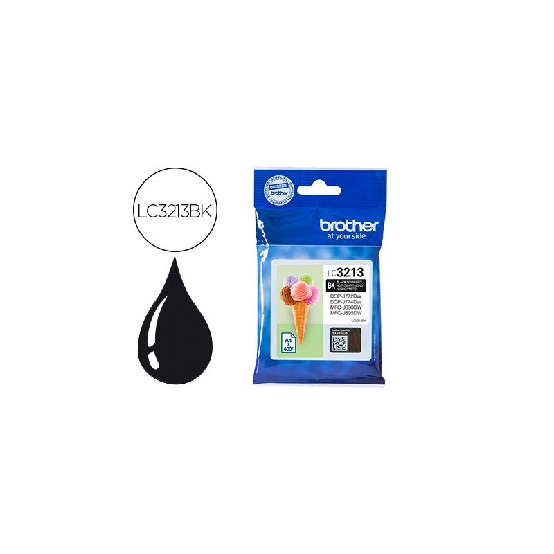 Ink-jet brother lc3213 dcp-j572 / dcp-j772 / dcp-j774 / mfc-j890 / mfc-j895 negro 400 pag