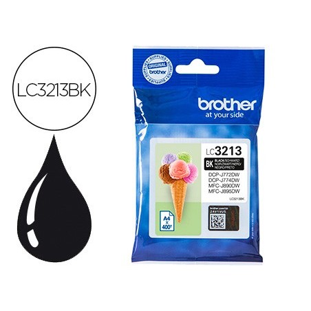 Ink-jet brother lc3213 dcp-j572 / dcp-j772 / dcp-j774 / mfc-j890 / mfc-j895 negro 400 pag