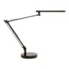 Lampara de escritorio unilux mambo led 5,6w doble brazo articulado abs y aluminio negro base 19 cm diametro