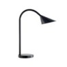 Lampara de escritorio unilux sol led 4w brazo flexible abs y metal negro base 14 cm diametro
