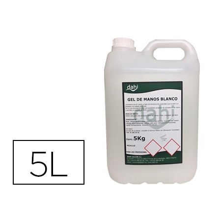 Gel de manos dahi blanco nacarado garrafa de 5 litros