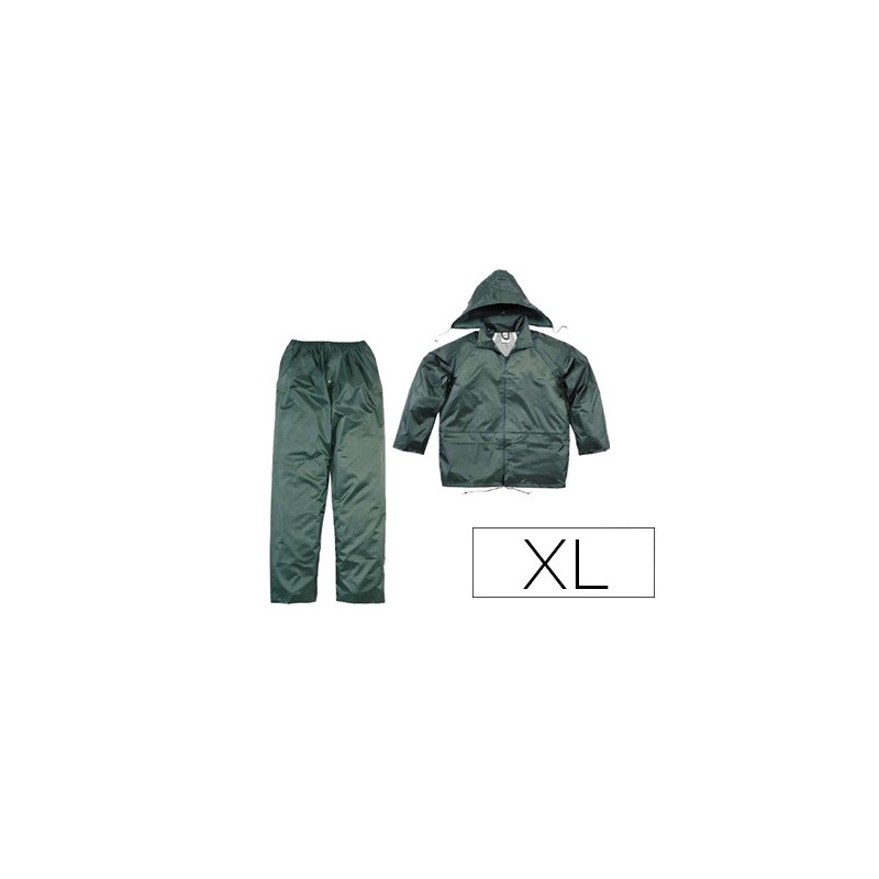 Conjunto de lluvia deltaplus 400 poliester/pvc verde talla xl Conjunto de lluvia deltaplus 400 poliester/pvc verde talla xl
