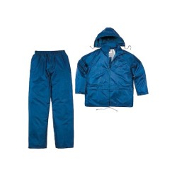 Conjunto de lluvia deltaplus 400 poliester/pvc azul marino talla m