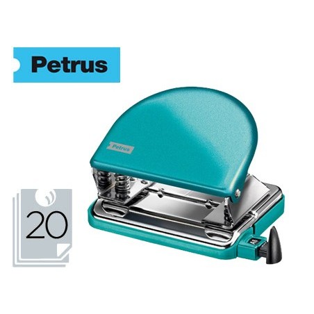Taladrador petrus 52 wow turquesa metalizado capacidad 20 hojas en blister