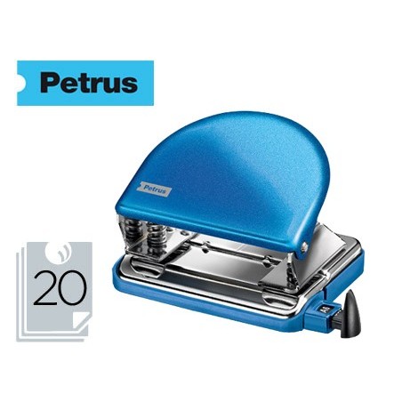 Taladrador petrus 52 wow azul metalizado capacidad 20 hojas en blister