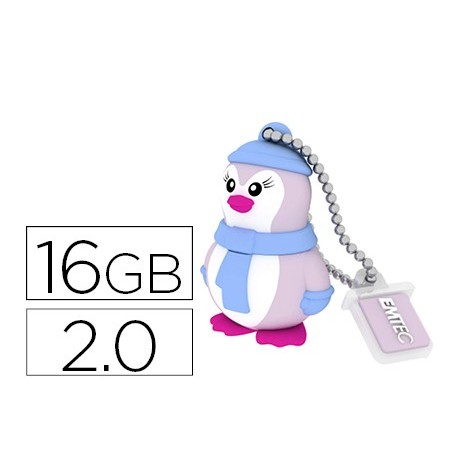 Memoria usb emtec flash 16 gb 2.0 pinguino