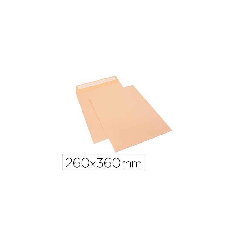 Sobre sam bolsa celulosa chamoix 90 gr tira de silicona 260x360 mm tira silicona caja 250 unidades