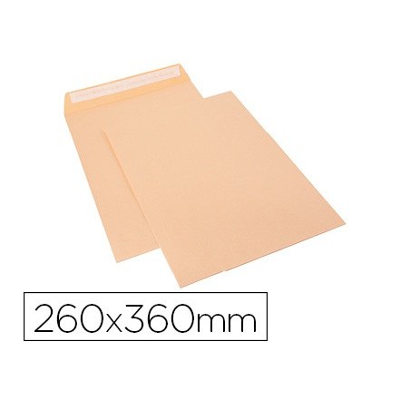 Sobre sam bolsa celulosa chamoix 90 gr tira de silicona 260x360 mm tira silicona caja 250 unidades