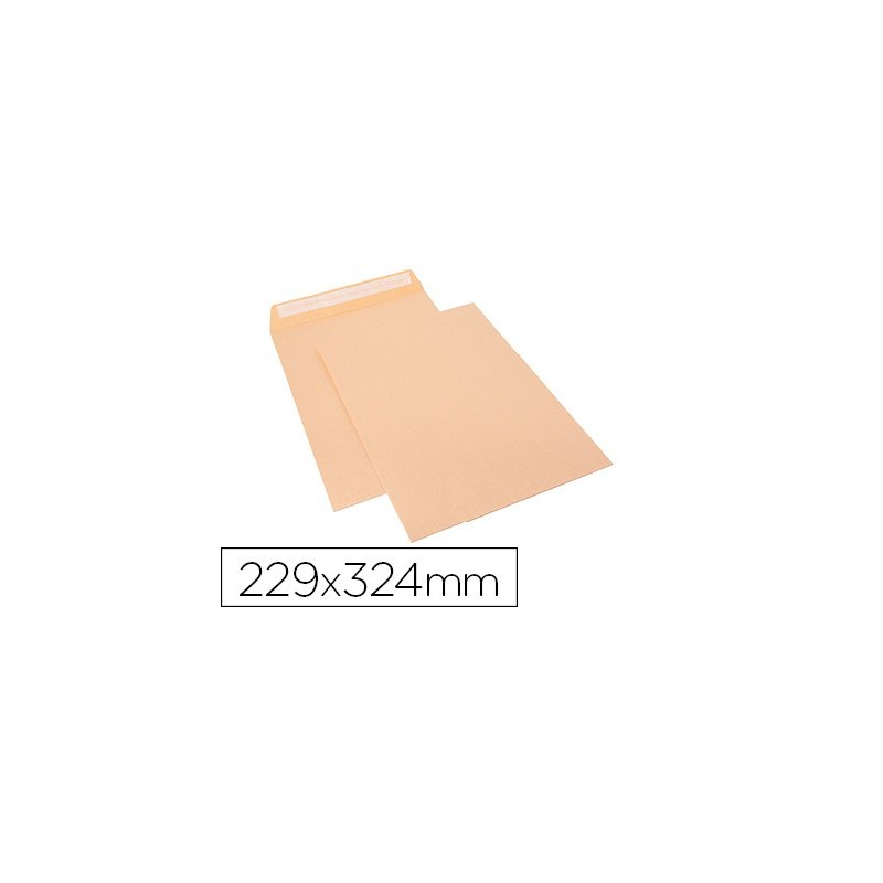 Sobre sam bolsa celulosa chamoix 90 gr tira de silicona 229x324 mm tira silicona caja 250 unidades