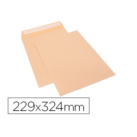 Sobre sam bolsa celulosa chamoix 90 gr tira de silicona 229x324 mm tira silicona caja 250 unidades