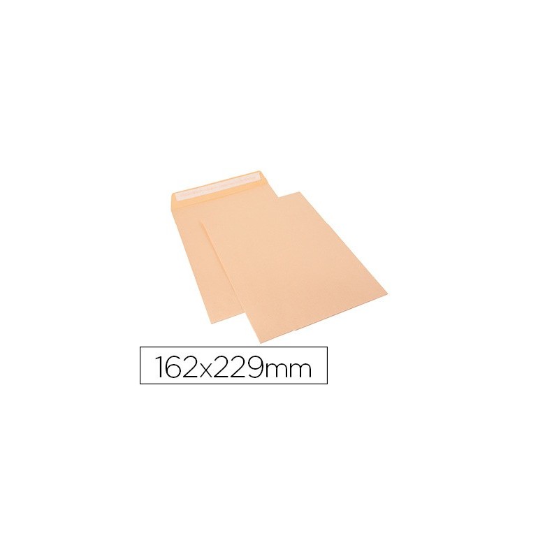 Sobre sam bolsa celulosa chamoix 85 gr tira de silicona 162x229 mm tira silicona caja 250 unidades