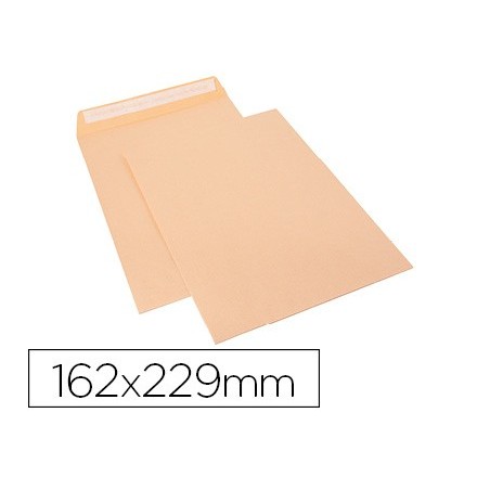 Sobre sam bolsa celulosa chamoix 85 gr tira de silicona 162x229 mm tira silicona caja 250 unidades