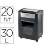 Destructora de documentos rexel momentum x420 capacidad de corte 20 hojas destruye grapas y clips papelera 30 l