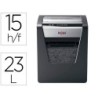 Destructora de documentos rexel momentum x415 capacidad de corte 15 hojas destruye grapas y clips papelera 23 l