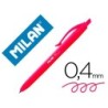 Boligrafo milan p1 retractil 1 mm touch rojo