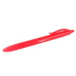 Boligrafo milan p1 retractil 1 mm touch rojo