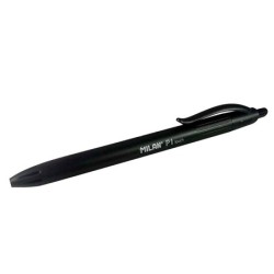 Boligrafo milan p1 retractil 1 mm touch negro