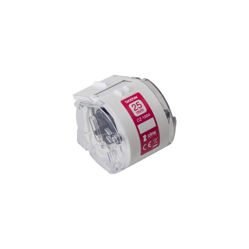 Cinta brother cz-1004 impresion color para impresora vc-500w rollo 25 mm x 5 m
