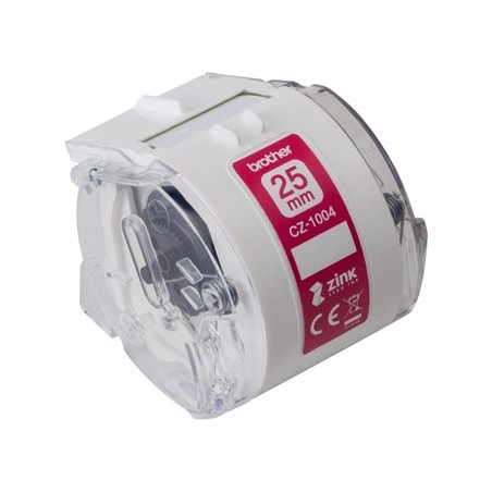 Cinta brother cz-1004 impresion color para impresora vc-500w rollo 25 mm x 5 m