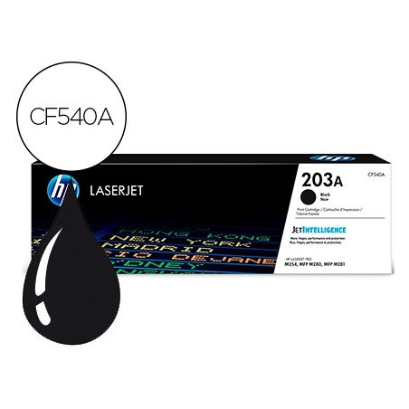 Toner hp 203a laserjet pro m254 / mfp m280 / mfp m281 negro 1400 paginas