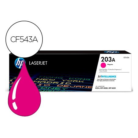 Toner hp 203a laserjet pro m254 / mfp m280 / mfp m281 magenta 1300 paginas