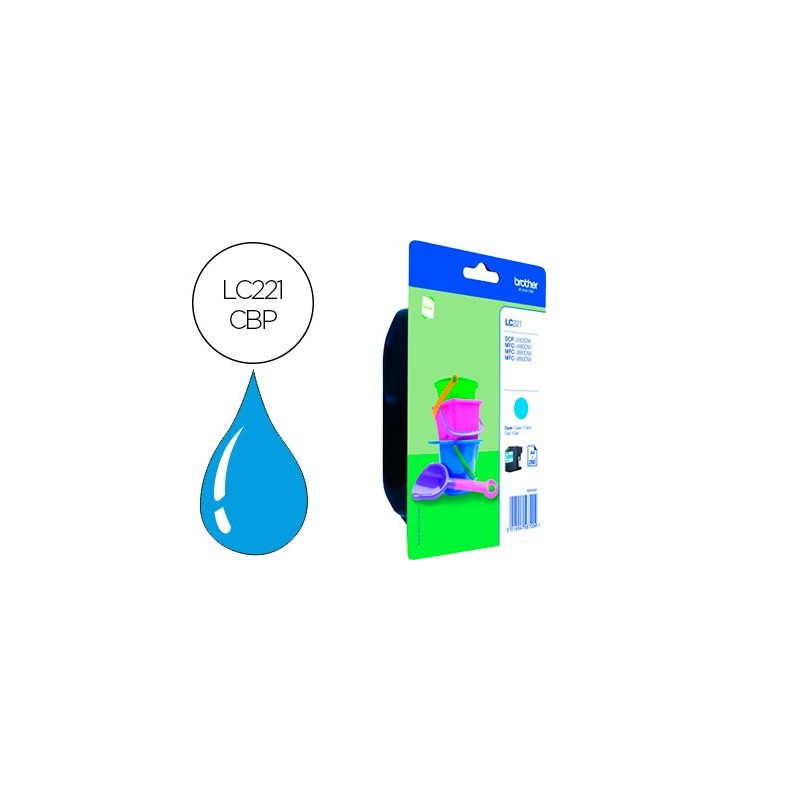 Ink-jet brother lc221c dcp-j562dw / mfc-j480dw / 680dw / 880dw cian 260 paginas