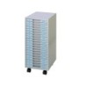 Archivador metalico clen 20 bandejas plastico de 2,5 cm de altura con ruedas color gris claro 680x303x371 mm