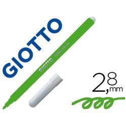 Rotulador giotto turbo color lavable con punta bloqueada unicolor verde