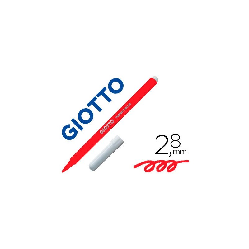 Rotulador giotto turbo color lavable con punta bloqueada unicolor rojo