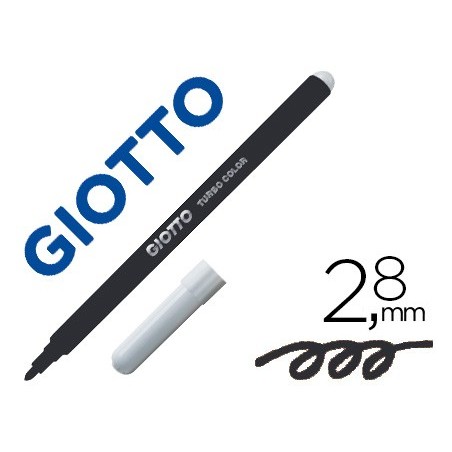 Rotulador giotto turbo color lavable con punta bloqueada unicolor negro