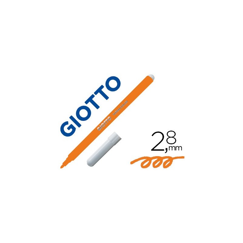 Rotulador giotto turbo color lavable con punta bloqueada unicolor naranja