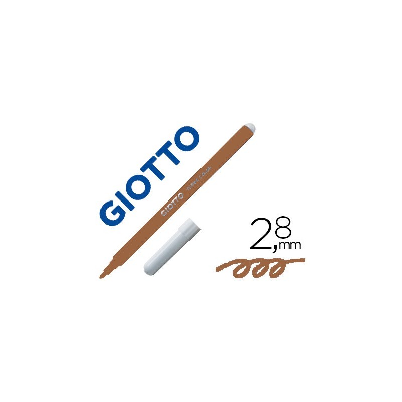 Rotulador giotto turbo color lavable con punta bloqueada unicolor marron