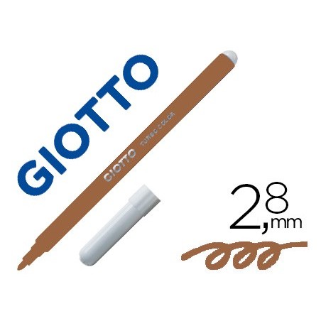 Rotulador giotto turbo color lavable con punta bloqueada unicolor marron