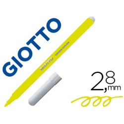 Rotulador giotto turbo color lavable con punta bloqueada unicolor amarillo